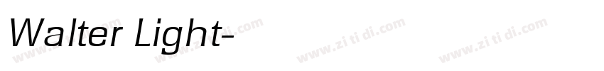 Walter Light字体转换